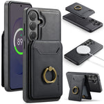MAGGING K1-serien för Samsung Galaxy S26 FE magnetiskt skal PC + TPU + PU mobilskal med korthållare