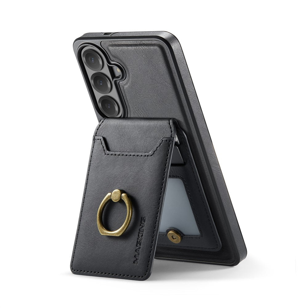 MAGGING K1-serien för Samsung Galaxy S26 FE magnetiskt skal PC + TPU + PU mobilskal med korthållare