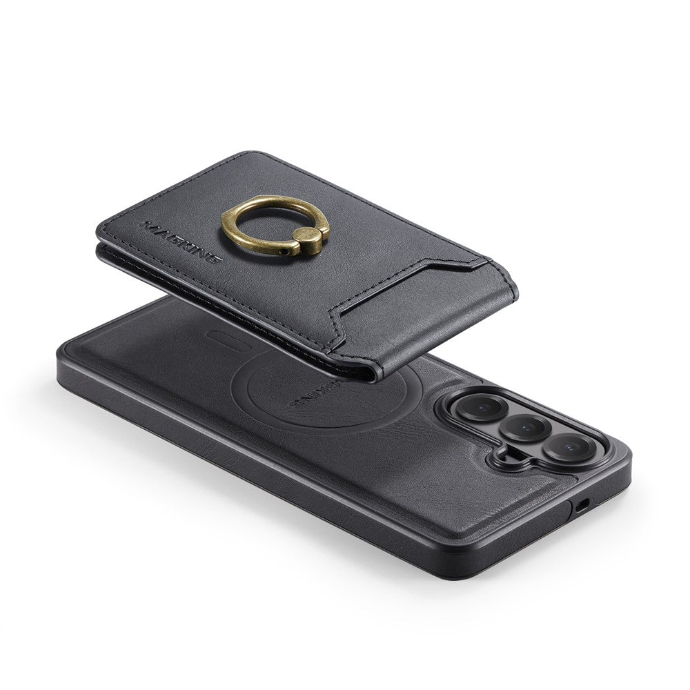 MAGGING K1-serien för Samsung Galaxy S26 FE magnetiskt skal PC + TPU + PU mobilskal med korthållare