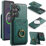 MAGGING K1-serien för Samsung Galaxy S26 FE magnetiskt skal PC + TPU + PU mobilskal med korthållare