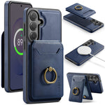 MAGGING K1-serien för Samsung Galaxy S26 FE magnetiskt skal PC + TPU + PU mobilskal med korthållare