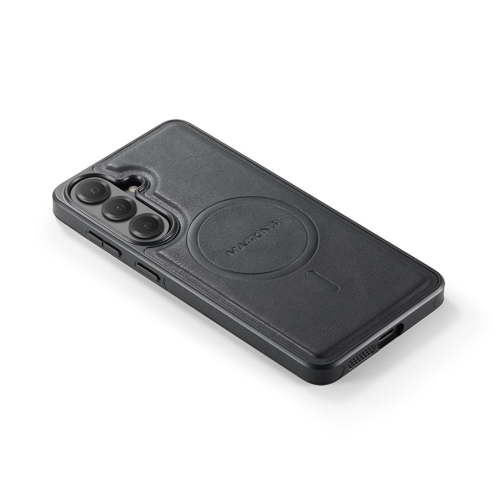 MAGKING K1 Series For Samsung Galaxy S26 FE Magnetic Case PC + TPU + PU Leather Phone Cover
