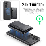 MAGKING K4 Series til Samsung Galaxy S26 FE Magnetisk Cover Aftagelig Pung PU TPU PC Telefoncover