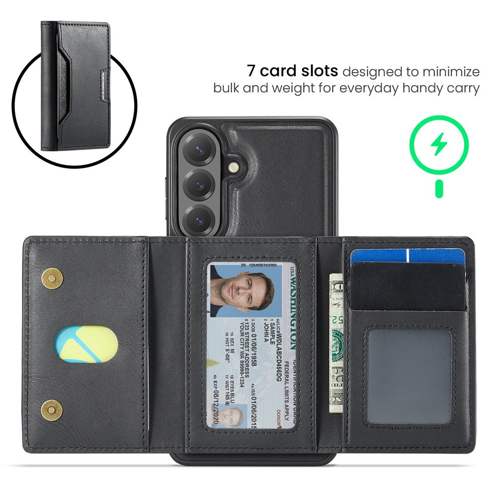 MAGKING K4 Series til Samsung Galaxy S26 FE Magnetisk Cover Aftagelig Pung PU TPU PC Telefoncover