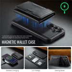 MAGKING K4 Series til Samsung Galaxy S26 FE Magnetisk Cover Aftagelig Pung PU TPU PC Telefoncover