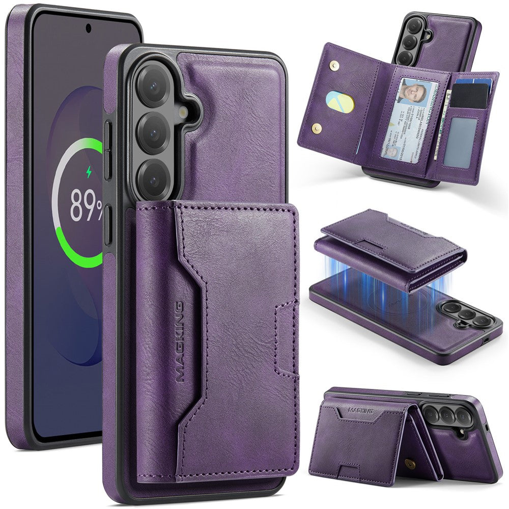 MAGKING K4 Series til Samsung Galaxy S26 FE Magnetisk Cover Aftagelig Pung PU TPU PC Telefoncover