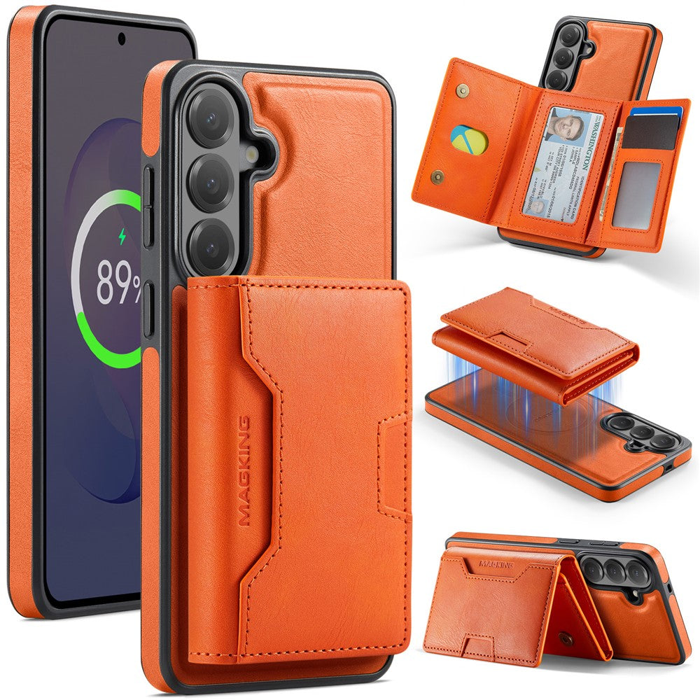 MAGKING K4 Series til Samsung Galaxy S26 FE Magnetisk Cover Aftagelig Pung PU TPU PC Telefoncover