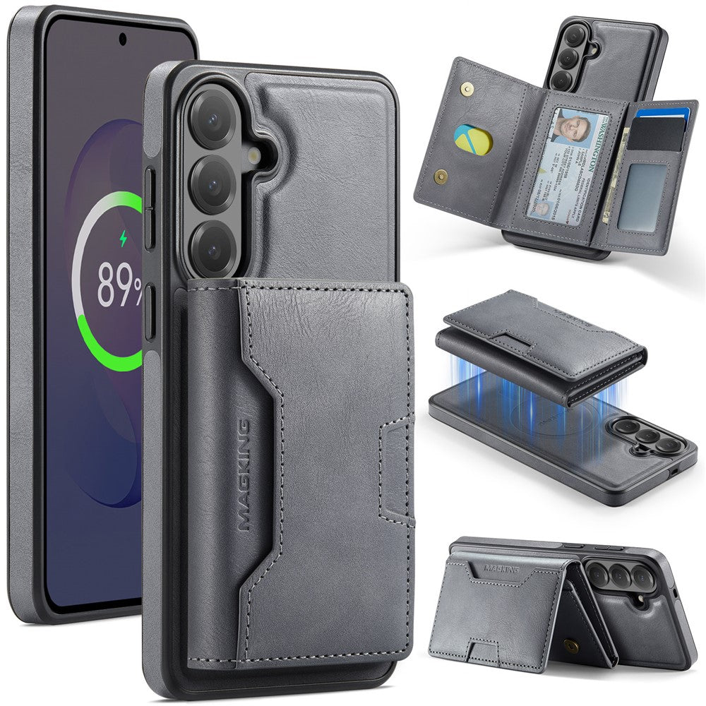 MAGKING K4 Series til Samsung Galaxy S26 FE Magnetisk Cover Aftagelig Pung PU TPU PC Telefoncover