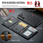 MAGGING K2-serien för Samsung Galaxy S26 FE magnetiskt skal PC + TPU + PU mobilskal med RFID-blockerande plånbok