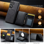 MAGGING K2-serien för Samsung Galaxy S26 FE magnetiskt skal PC + TPU + PU mobilskal med RFID-blockerande plånbok