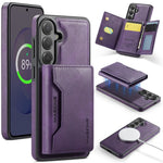 MAGGING K2-serien för Samsung Galaxy S26 FE magnetiskt skal PC + TPU + PU mobilskal med RFID-blockerande plånbok