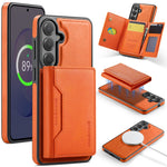 MAGGING K2-serien för Samsung Galaxy S26 FE magnetiskt skal PC + TPU + PU mobilskal med RFID-blockerande plånbok