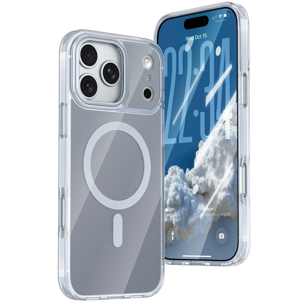 For iPhone 18 Pro Max / 17 Pro Max Magnetic Case TPU + Acrylic Shockproof Anti-Scratch Phone Cover