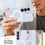 For Samsung Galaxy S25+ / S24+ Magnetic Case TPU + Acrylic Shockproof Anti-Scratch Phone Cover