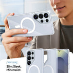 Samsung Galaxy S24 Ultra Magnetiskt Skal TPU + Akryl Stötsäkert Reptåligt mobilskal