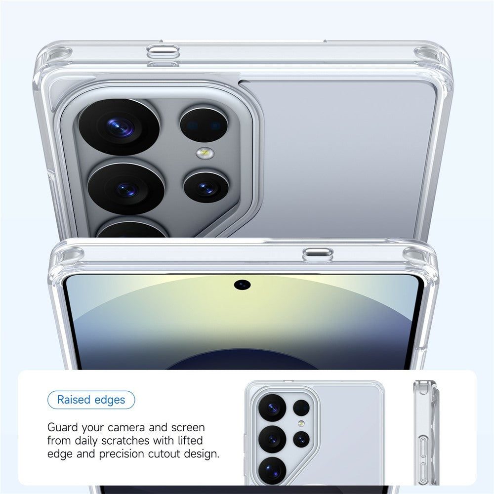 Magnetisk Samsung Galaxy S25 Ultra-cover i TPU + akryl, stødsikkert og ridsefast mobilcover