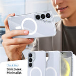 Samsung Galaxy S25 FE Magnetiskt Skal TPU + Akryl Stötsäkert Reptåligt mobilskal