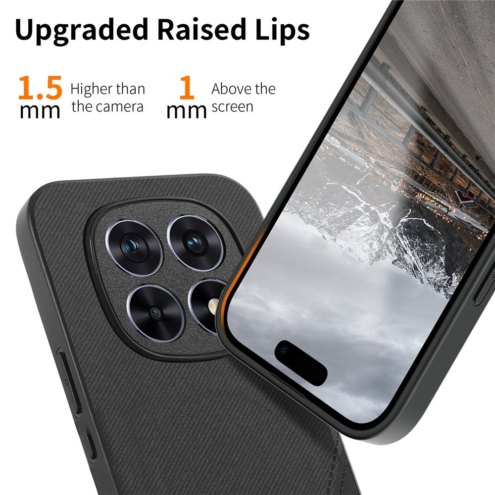 For Xiaomi Redmi Note 15 4G (Global) Magnetic Case Cloth Texture PU Leather + PC + TPU Phone Cover