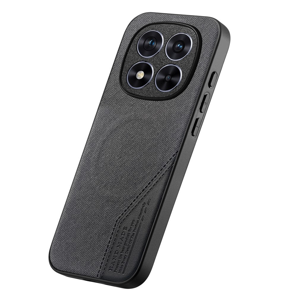 For Xiaomi Redmi Note 15 Pro 4G (Global) Magnetic Case Cloth Texture PU Leather + PC + TPU Phone Cover