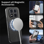 For Xiaomi Redmi Note 15 Pro+ 5G (Global)  /  Poco M8 Pro 5G Magnetic Case Cloth Texture PU Leather + PC + TPU Phone Cover