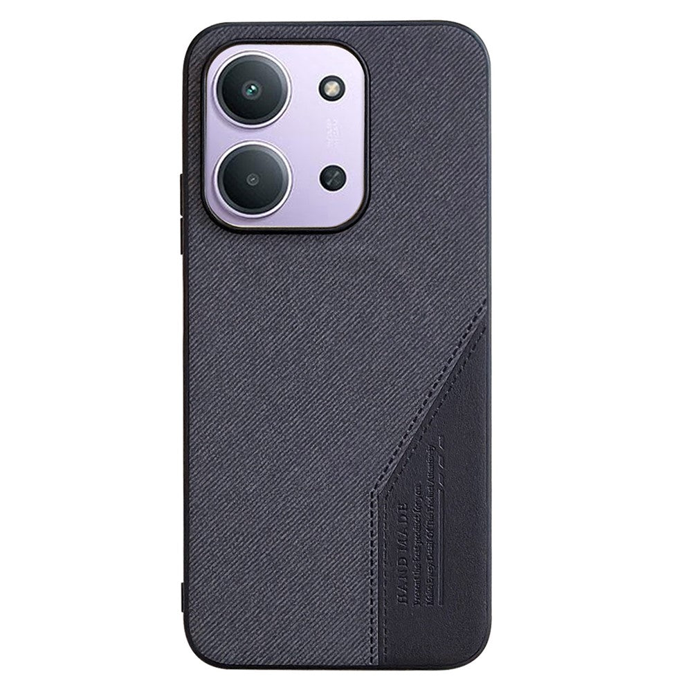 Xiaomi Redmi 15C 5G (EU) (173mm) / Redmi 15C 4G (EU) (173mm) Magnetiskt fodral Tygtextur PU-läder + PC + TPU mobilskal