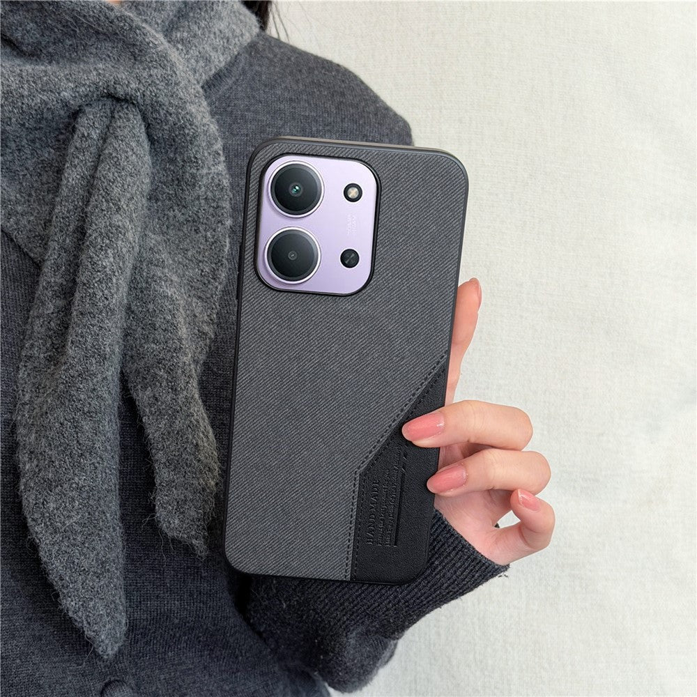 Xiaomi Redmi 15C 5G (EU) (173mm) / Redmi 15C 4G (EU) (173mm) Magnetiskt fodral Tygtextur PU-läder + PC + TPU mobilskal