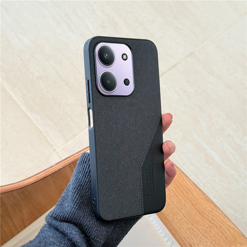 Xiaomi Redmi 15C 5G (EU) (173mm) / Redmi 15C 4G (EU) (173mm) Magnetiskt fodral Tygtextur PU-läder + PC + TPU mobilskal
