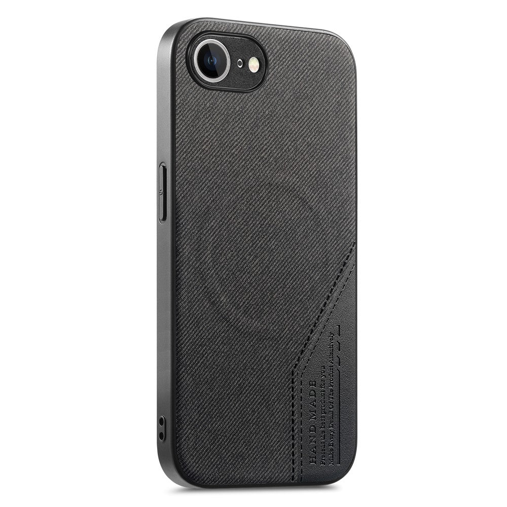 For iPhone 17e  /  16e Magnetic Case Cloth Texture PU Leather + PC + TPU Phone Cover