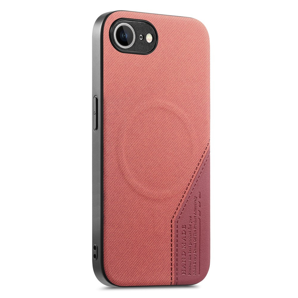 Til iPhone 17e / 16e magnetisk cover, stoftekstur, PU-læder + PC + TPU telefoncover