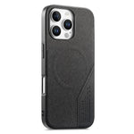 For iPhone 16 Pro Max Magnetic Case Cloth Texture PU Leather + PC + TPU Phone Cover