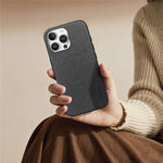 For iPhone 16 Pro Max Magnetic Case Cloth Texture PU Leather + PC + TPU Phone Cover
