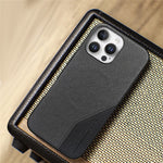 For iPhone 16 Pro Max Magnetic Case Cloth Texture PU Leather + PC + TPU Phone Cover