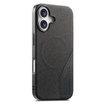 Til iPhone 16 Magnetisk Cover Stoftekstur PU-læder + PC + TPU Telefoncover