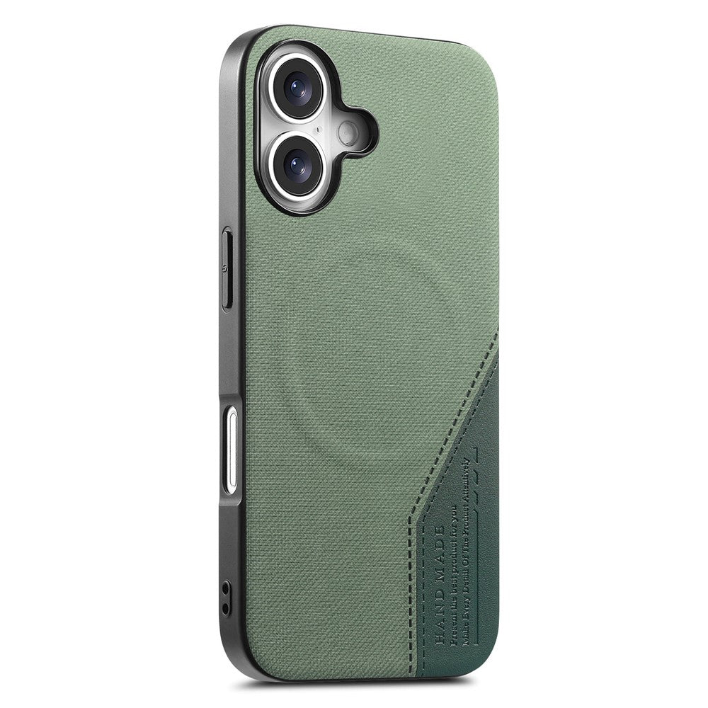 Til iPhone 16 Magnetisk Cover Stoftekstur PU-læder + PC + TPU Telefoncover