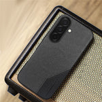 For Samsung Galaxy S26+ Magnetic Case Cloth Texture PU Leather + PC + TPU Phone Cover