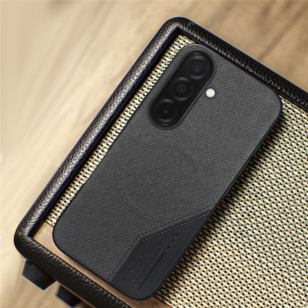 For Samsung Galaxy S26+ Magnetic Case Cloth Texture PU Leather + PC + TPU Phone Cover