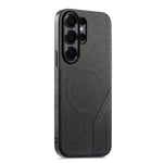 For Samsung Galaxy S25 Ultra Magnetic Case Cloth Texture PU Leather + PC + TPU Phone Cover