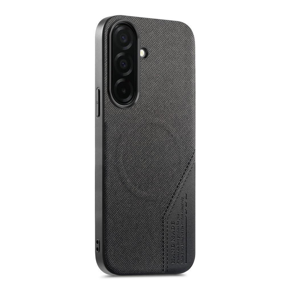 Til Samsung Galaxy S25 Magnetisk Etui Stoftekstur PU-læder + PC + TPU Telefoncover