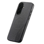Til Samsung Galaxy S25 Magnetisk Etui Stoftekstur PU-læder + PC + TPU Telefoncover