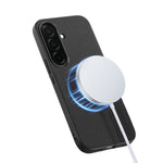 Til Samsung Galaxy S25 Magnetisk Etui Stoftekstur PU-læder + PC + TPU Telefoncover