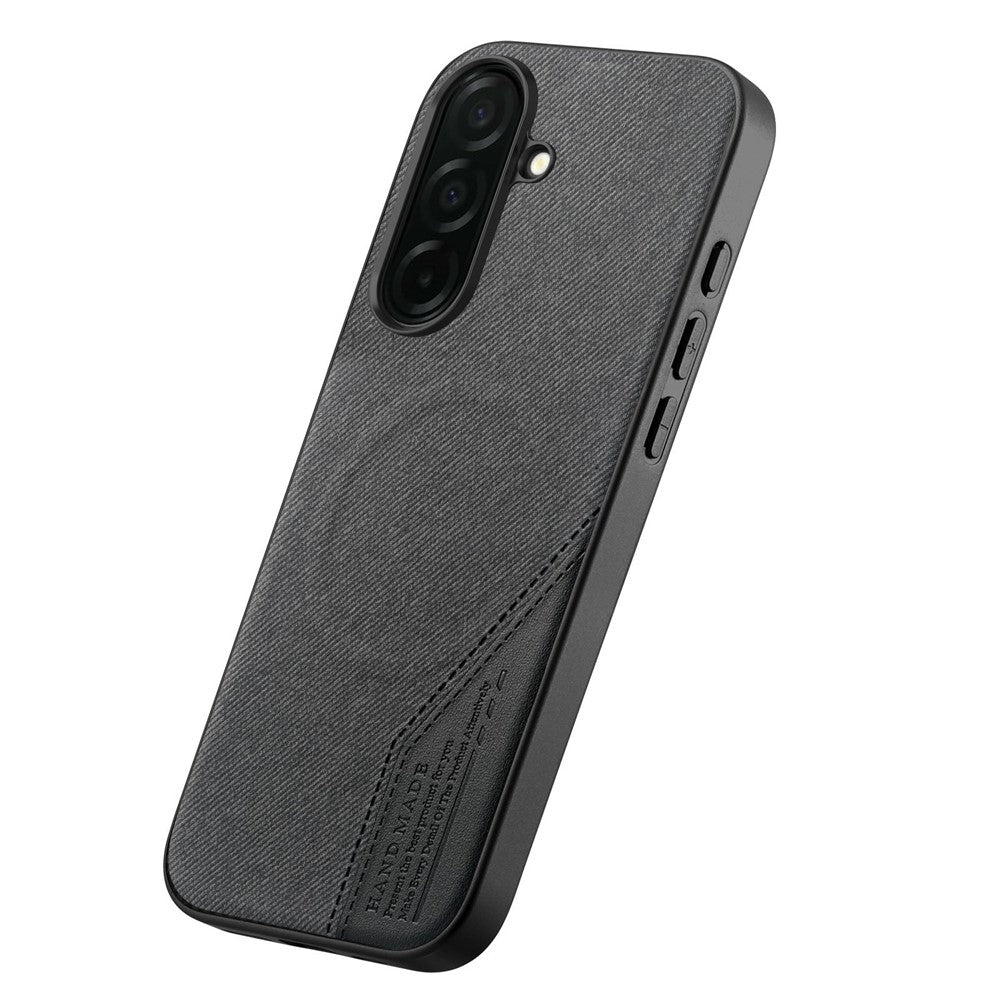 For Samsung Galaxy A37 5G Magnetic Case Cloth Texture PU Leather + PC + TPU Phone Cover