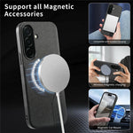 For Samsung Galaxy A37 5G Magnetic Case Cloth Texture PU Leather + PC + TPU Phone Cover