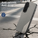 Til Samsung Galaxy A36 5G Magnetisk Cover Kludtekstur PU Læder + PC + TPU Telefoncover