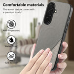 Til Samsung Galaxy A36 5G Magnetisk Cover Kludtekstur PU Læder + PC + TPU Telefoncover