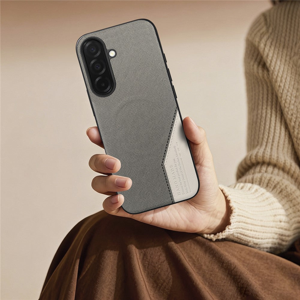 Til Samsung Galaxy A36 5G Magnetisk Cover Kludtekstur PU Læder + PC + TPU Telefoncover