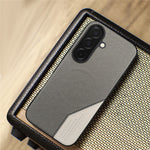 Til Samsung Galaxy A36 5G Magnetisk Cover Kludtekstur PU Læder + PC + TPU Telefoncover