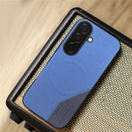 Til Samsung Galaxy A16 5G / A16 4G Magnetisk Cover Stof Tekstur PU Læder + PC + TPU Telefoncover