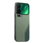 For Xiaomi 17 Pro Magnetic Case Cloth Texture PU Leather + PC + TPU Phone Cover