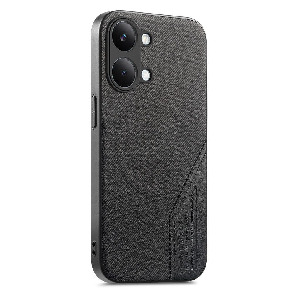 For Xiaomi Poco X8 Pro Max 5G  /  Redmi Turbo 5 Max 5G Magnetic Case Cloth Texture PU Leather + PC + TPU Phone Cover