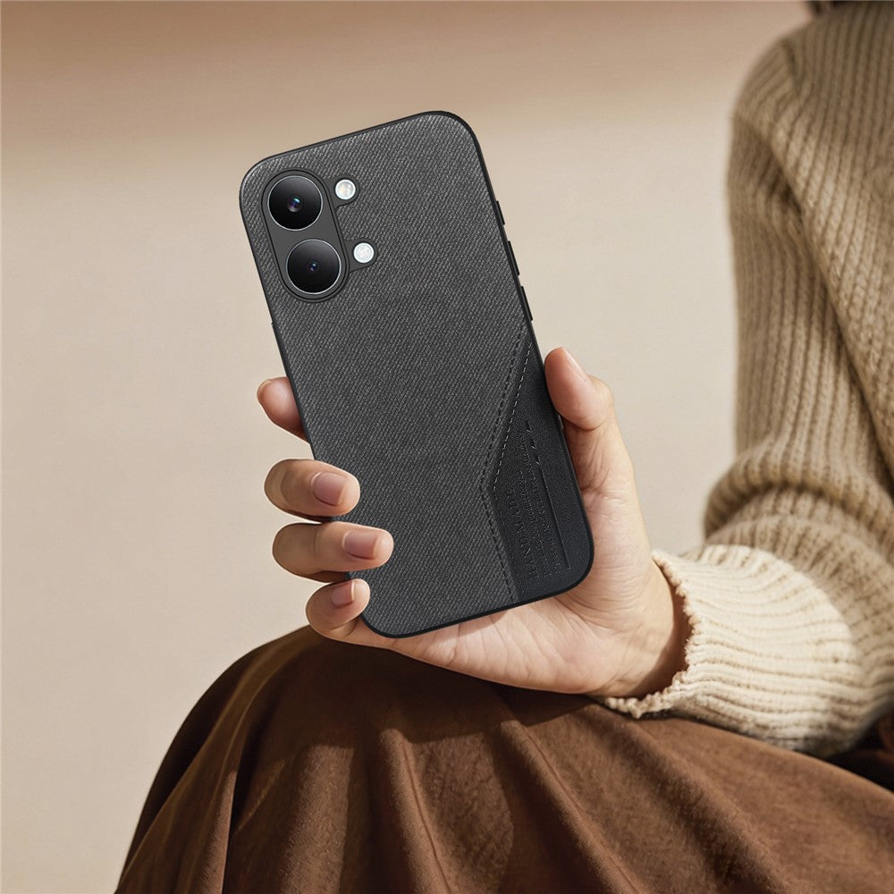 For Xiaomi Poco X8 Pro Max 5G  /  Redmi Turbo 5 Max 5G Magnetic Case Cloth Texture PU Leather + PC + TPU Phone Cover